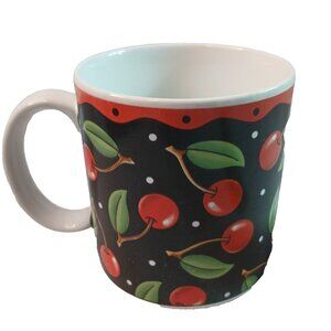 Sakura Mary Engelbreit Cherries Coffee Mug Tea Cup Vintage Preowned Stoneware